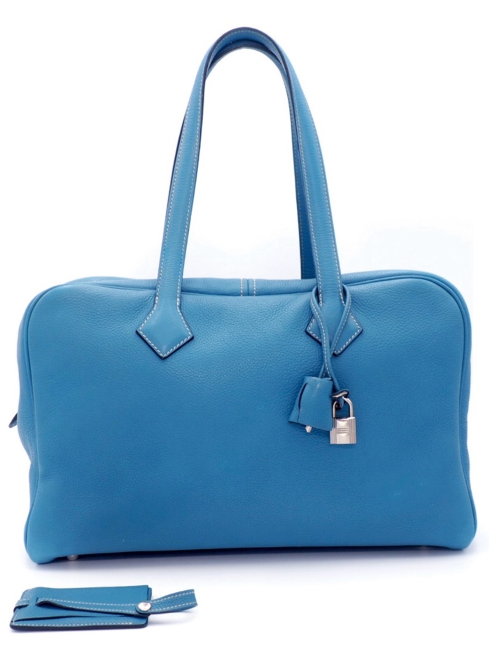 Hermes Victoria 35 Blue Jean